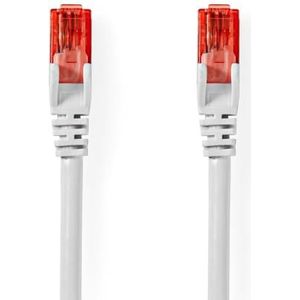 NEDIS Cat 6 Kabel | RJ45-stekker | RJ45-stekker | U/UTP | 1.00 m | rond | PVC | wit | label