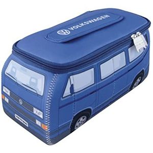 BRISA VW Collection - Volkswagen neopreen universele make-up cosmetische cultuur reisapotheektas in T3 Bulli Bus-design (blauw/groot)