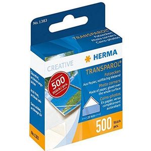 HERMA 1383 Transparant Fostokken zelfklevend (20 mm, transparant) in dispenserverpakking, lijm oplosmiddel- en zuurvrij, 500 stuks