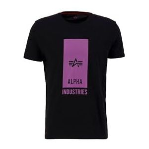 ALPHA INDUSTRIES Block Logo T Jacket, Black/Dark Magenta, S Uniseks Volwassenen, zwart/magenta, S
