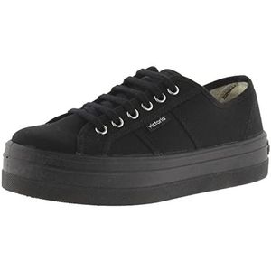 victoria Women 109201-WOMEN Low-Top VICTORIA CANVAS LOW TENNIS BARCELONA MONOCHROME & PLATFORM NEGRO 36