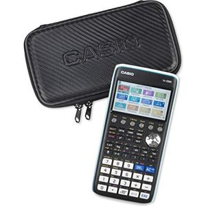 Casio Graph-case, beschermhoes voor grafische rekenmachine, zwart, carbon design, met binnenzak voor accessoires, 12,5 x 22 x 3,8 cm