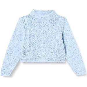 Bestseller A/S NKFNIPRETTY LS Short Knit Pullover voor meisjes, serenity, 116