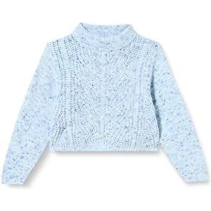 NAME IT Nkfnipretty Ls Short Knit Pullover voor meisjes, Serenity, 122/128 cm