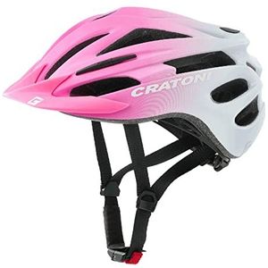 Cratoni Unisex - Pacer Jr Helm voor volwassenen, roze/wit mat, M
