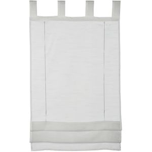 GARDINIA vouwgordijn, transparante voile stof, lussen, wit, 60 x 140 cm