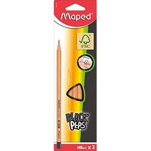 Maped M850011 potloden Black 'Peps, HB, 3 stuks