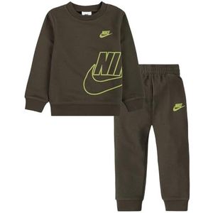 Nike - Gecombineerd pak: sweatshirt met ronde hals, broek met elastische tailleband, MILTARGROEN, 4-5 Jaar