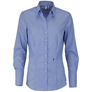Seidensticker - Damesblouse - Blauw - Slim Fit - Strijkvrij