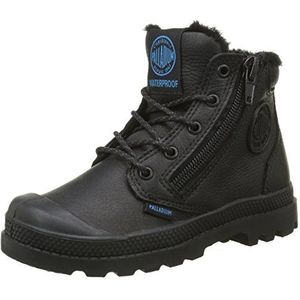 Palladium Unisex Hi Cuff WPS K Hoge sneakers voor kinderen, Zwart Noir 315 Black, 35 EU