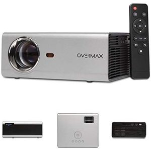 Overmax MULTIPIC 3.5 Videoprojector, Compact Portable, Full HD-beeld tot 150 inch, WiFi, 2 x HDMI, USB, D-sub, VGA, AV, Inclusief lamp tot 50 000 uur, afstandsbediening en HDMI-kabel, Contrast 1500:1