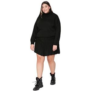 Trendyol Vrouwen Vrouw Plain Knitwear Plus Size Tweedelige Set gecoördineerde Outfit, Zwart, 3XL (Pack van 2), Zwart, 3XL