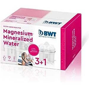 BWT L0814334 Magnesium Gourmet 3 + 1 filterpatronen, compatibel met Brita Maxtra sauf Perfect Fit