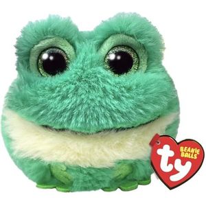 Ty Beanie Balls - Gilly de Kikker met groene ogen glitter, zachte en ronde pluche dieren om te verzamelen - 8 cm - T42550