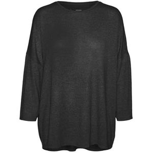VERO MODA Dames VMBRIANNA 3/4 Pullover Boo REP L/S Gebreid, Zwart, L, zwart, L