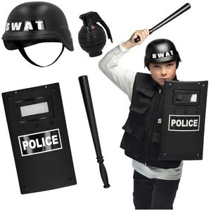 Boland 00443 - SWAT politie set voor kinderen, kostuum accessoire, speelgoed, carnaval, themafeest