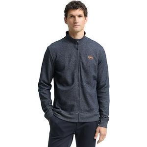 TOM TAILOR Sweatvest  blauw gemêleerd / oranje