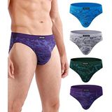 wirarpa Herenondergoed modal-microvezel slip zonder gulp, met tailleband, zijdezachte onderbroek, 4 stuks, S