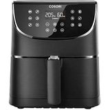 Cosori Air Fryer, Heteluchtfriteuse 5.5L XXL Friteuse, met Digitaal Led-Touchscreen, 11 Programma's, 1700W, Zwart
