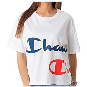 Champion Legacy Heritage Block Crop Oversized S/S T-shirt, wit, S dames
