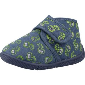 Chicco Enkellaarzen met klittenbandsluiting, pantoffels, blauw, 19 EU, Blauw, 19 EU