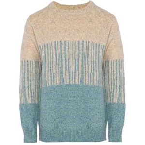 Jalene Modieuze damestrui met ronde hals en kleurverloop, nylon, wolwit, meerkleurig, maat XL/XXL, wolwit, meerkleurig, XL