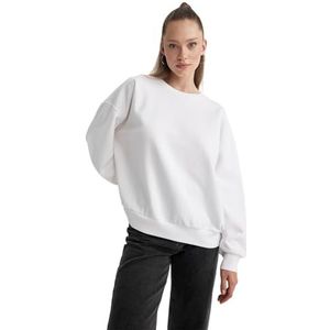 DeFacto Gebreid sweatshirt voor dames, wit, S