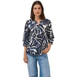 CECIL - Tuniek - Grafisch Patroon - Zwart/Wit - Katoen