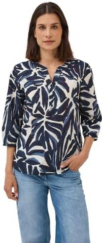 CECIL - Tuniek - Grafisch Patroon - Zwart/Wit - Katoen