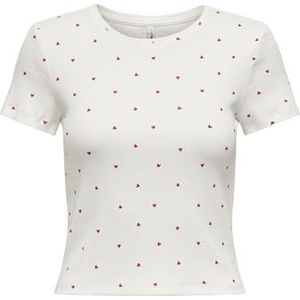 Onlfenja Life Ss AOP Top JRS, cloud dancer, XXL