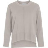 Viostria O-hals L/S Knit Top-Noos, Zilvergrijs, S