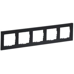 LEGRAND, SEANO+ 5-voudig frame, halogeenvrij thermoplast, duurzame productie en verpakking, kleur: antraciet gelakt, 765485