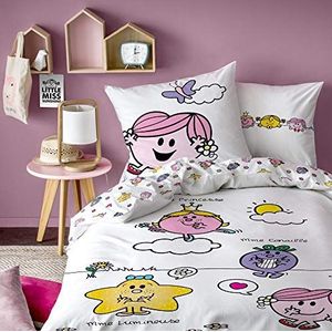 CTI 045061 heer Frau Happy Life beddengoed voor kinderen katoen wit 200 x 140 cm