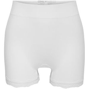 Only Dames Onlvicky Lace Mini Shorts Acc, Bright White, L, wit (bright white), L