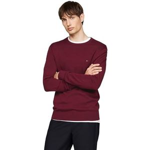 Tommy Hilfiger Heren Essential Cotton Crew Neck MW0MW14748, Pullover Sweater, Paars, XXXL, Paars (Deep Rouge), 3XL grote maten