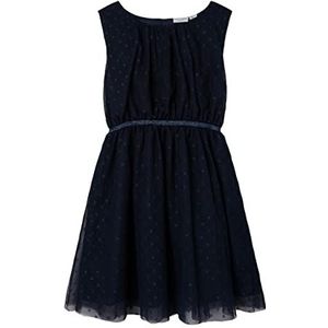 NAME IT Nkfvaboss Spencer Noos jurk voor meisjes, Dark Saffier/Detail: w. Tone in Tone Lurex, 158 cm