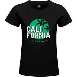 Republic Of California No Bad Days California WOREPCZTS102 T-shirt voor dames, zwart, maat M, Zwart, M
