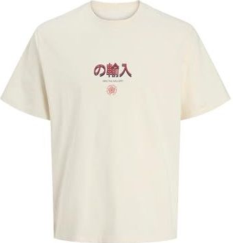 JACK & JONES - JORSoutheast Gallery - T-shirt - Azuur Rood Zwart Natuurwit