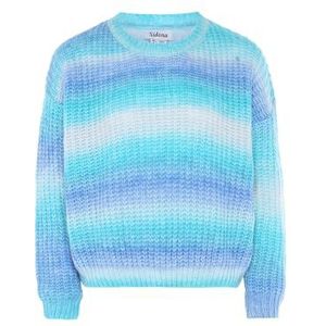 Sidona Damestrui met ronde hals van nylon, blauw, meerkleurig, maat XL sweater, blauw meerkleurig., XL