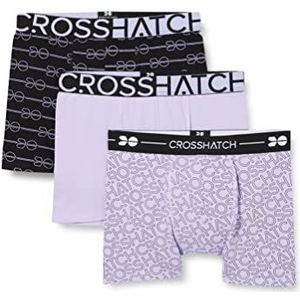 Crosshatch Heren RASKE Boxershorts, Lavender, L