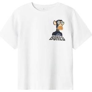 Name it t-shirt jongens - wit - NKMdyn2 128