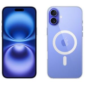 Apple iPhone 16 Plus (256 GB) - Ultramarijn + Doorzichtig hoesje met MagSafe