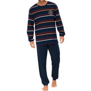 Schiesser heren pak lange pyjama, meerkleurig (502-bordeaux), 56