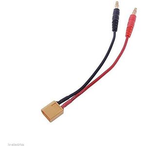 YUNIQUE NEDERLAND XT60 opladen met 4 mm banaanstekker 14AWG siliconen kabel 30cm, kleur geel rood zwart