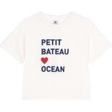 PETIT BATEAU - Le Boxy - T-shirt - Wit - 100% Katoen - Korte Mouwen