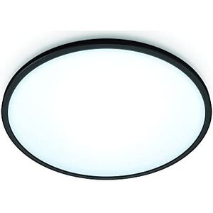 WiZ Plafondlamp SuperSlim - Warm- tot Koelwit Licht - Slimme LED Verlichting - Dimbaar - Geintegreerd LED - 16 W - Zwart