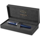 Parker Sonnet vulpen | blauw gelakt met palladium trim | medium punt | geschenkverpakking