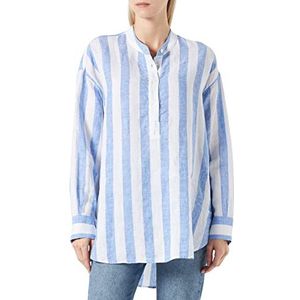 Seidensticker Dames Regular Fit Blouse met lange mouwen, blauw, 34, blauw, 34