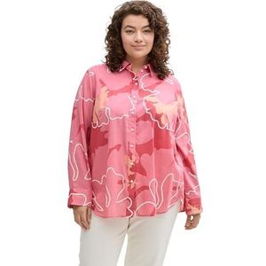 TOM TAILOR Damesblouse, 37187 - Pink Big Floral Shapes Design, 46 Grote maten