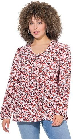 Ulla Popken - Blouseshirt - Lila/Rood/Wit